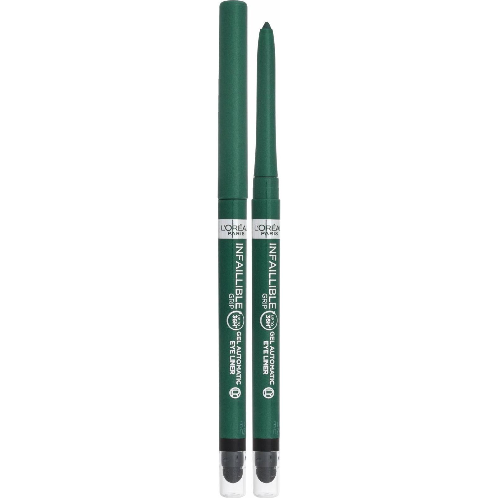 L'Oréal Paris, Eyeliner + Kajal, Infallible Grip 36H Gel Automatic Eye Liner (008 Emerald Green)