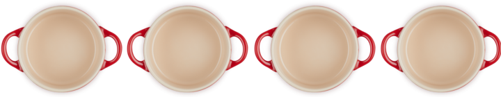 Image du produit Le Creuset Set de 4 mini-cocotte «rouge cerise»