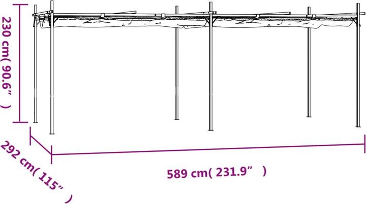 Actual product image vidaXL Gutja (589 cm, 292 cm)
