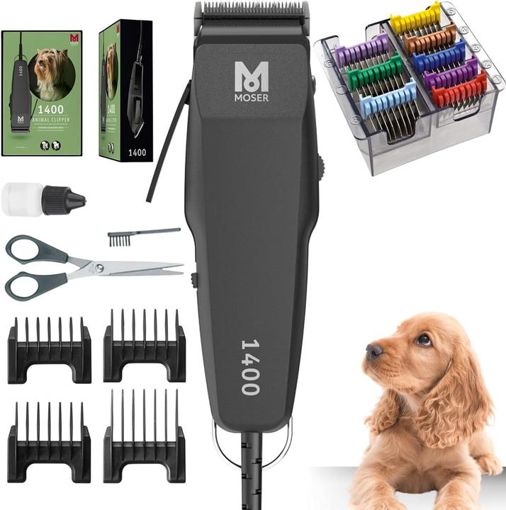 Actual product image Agrarzone Moser 1400 with push-on comb set (Cat, Dog)