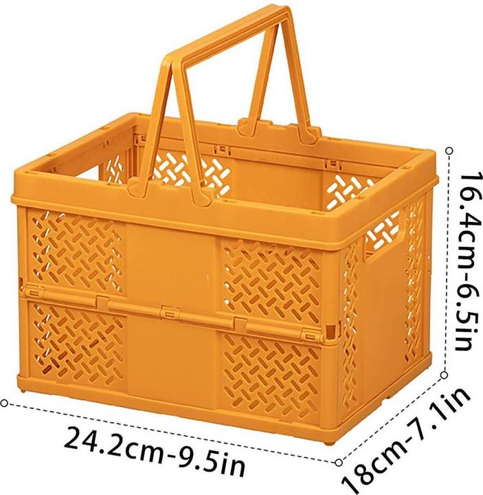 Actual product image JTI Foldable plastic storage basket - orange (18 cm)