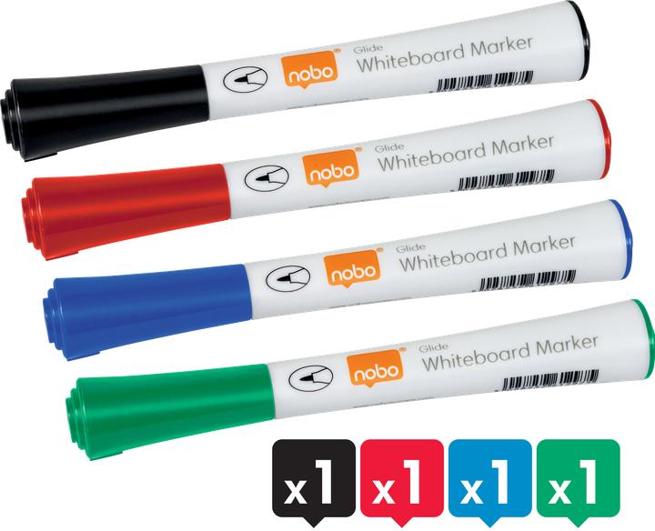 Actual product image Nobo Glide Whiteboard Pen (4x)