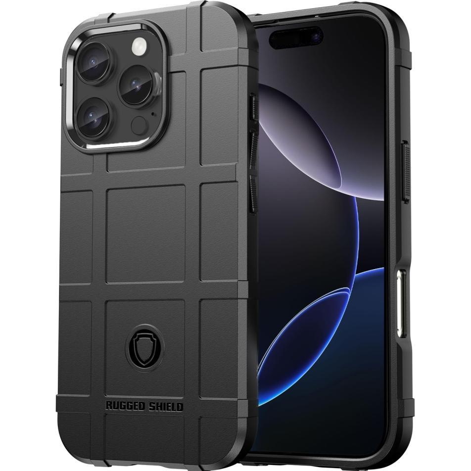 Screenguard Apple iPhone 16 Pro Rugged Shield Hülle (Apple iPhone 16 Pro), Smartphone Hülle, Schwarz