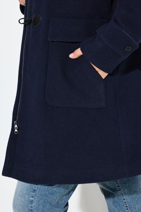 Produktbild Ulla Popken Dufflecoat, A-Linie, Wollmischung, Kapuze, Knebelknöpfe (54)