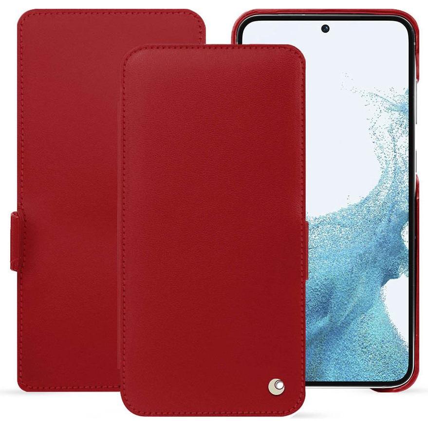 Noreve Lederschutzhülle horizontal (Samsung Galaxy S23), Smartphone Hülle, Rot