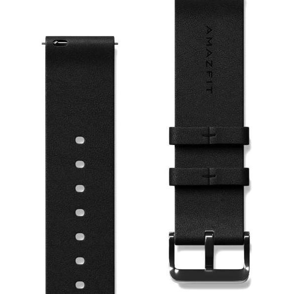 Amazfit Cinturino in pelle Zepp E 20 mm (nero) (20 mm), Cinturini per orologi, Nero