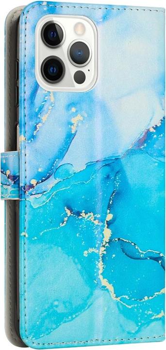 Immagine prodotto Art iPhone 14 Pro Max Custodia a libro con portacarte Marble Blue (Apple iPhone 14 Pro Max)