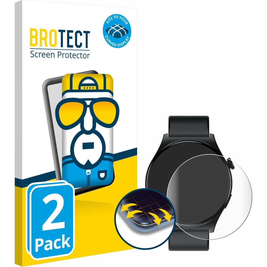 BROTECT Full-Screen Pellicola, Pellicola protettiva per smartwatch, Trasparente