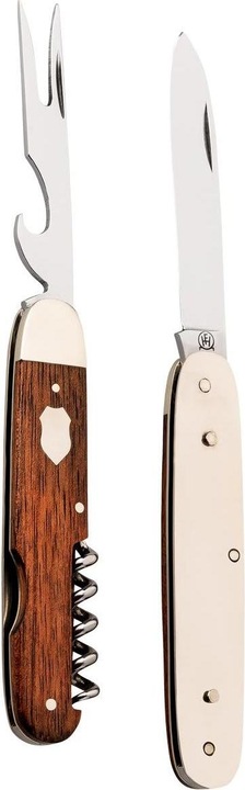 Produktbild Hartkopf-Solingen Hartkopf Taschenmesser Picknick, 3-teilig, 1.4034-Stahl, Rotholz, Neusilberbacken, Gravurplättchen