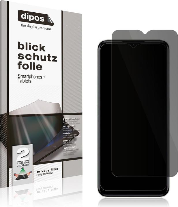 Dipos Blickschutzfolie 2-Way Anti-Shock (1 Stück, Realme C35)