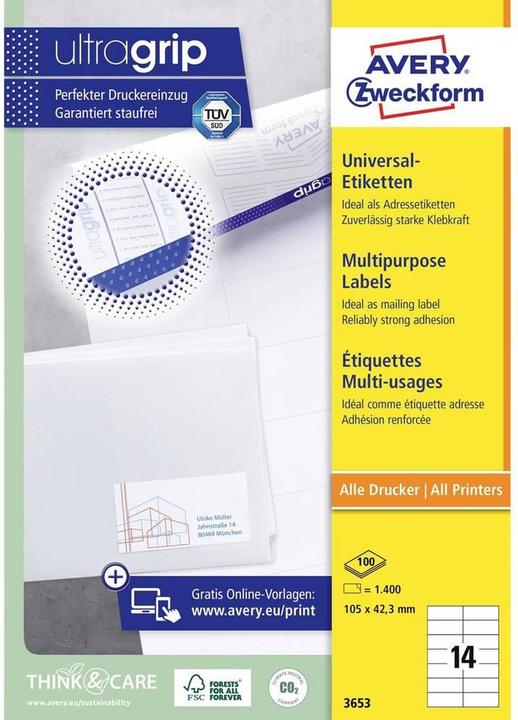Produktbild Avery Universal-Etiketten