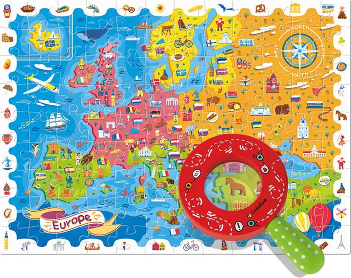Image du produit Ludattica Puzzle de détective - Carte de l'Europe (108 pièces) (108 pièces)