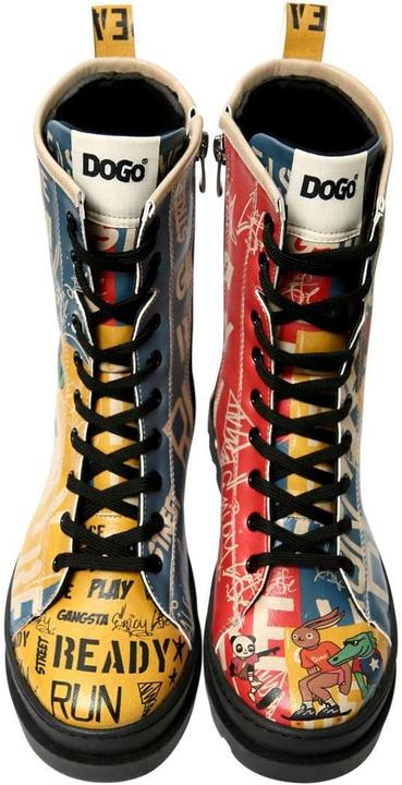 Actual product image Dogo Vegan Leather Multicolor Long Zip Boots (41)