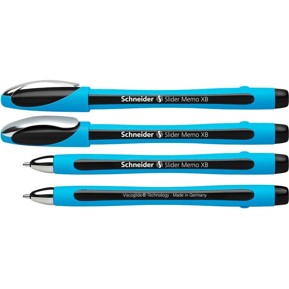 Thumbnail - Schneider, Schreibstifte, Kugelschreiber Slider Memo blau Schreibfarbe schwarz, 10 St. (Schwarz, 10 x)