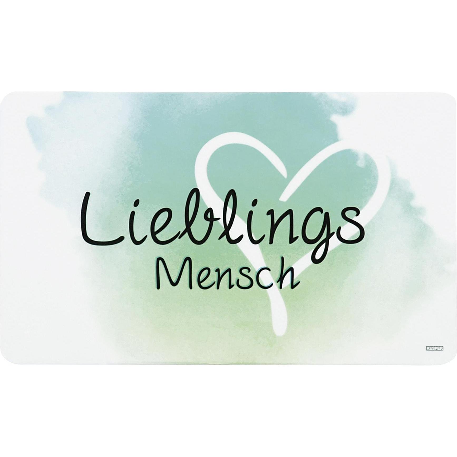 Kesper Multicolore 5X Brettchen Lieblingsmensch, Tagliere,