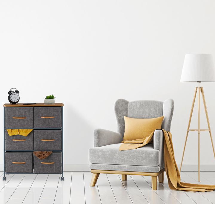 Actual product image Relaxdays Chest of Drawers of Casters (58 x 30 x 74.5 cm)