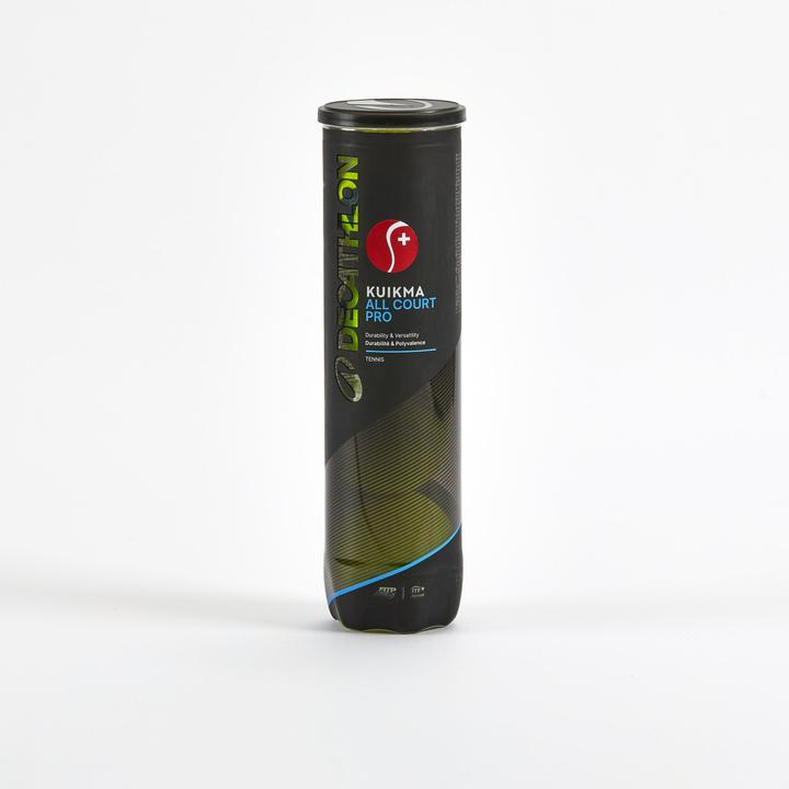 Image du produit Artengo Balle de tennis polyvalente - KUIKMA ALL COURT Pro *4 *18 SWISS TENNIS