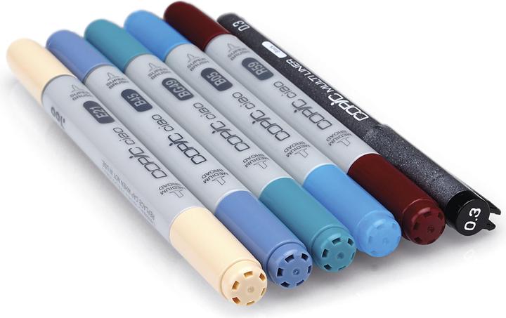Actual product image Copic Ciao Manga 2 (Multicolor, 3 mm, 6 x)