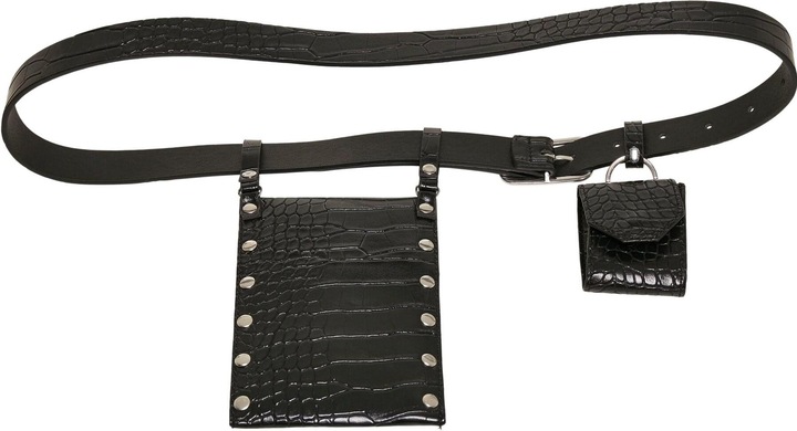 Actual product image Urban Classics Croco Synthetic Leather Belt With Pouch (S, M)