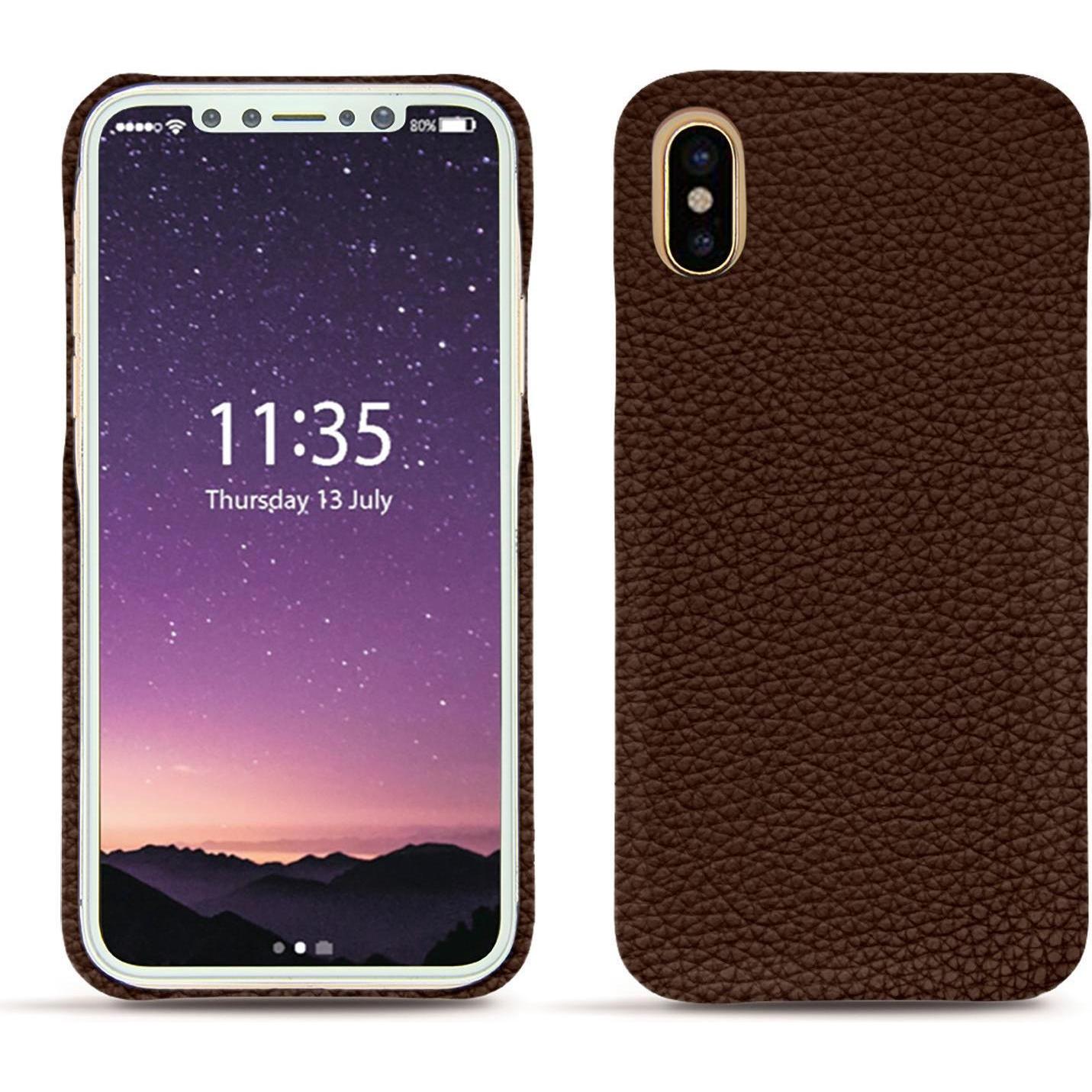 Thumbnail - Noreve Lederschutzhülle (Apple iPhone XS), Smartphone Hülle, Braun