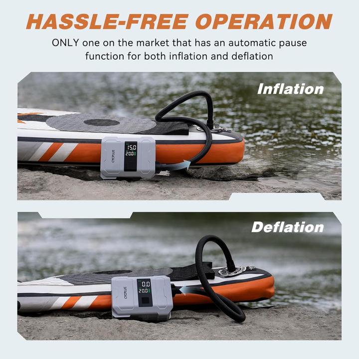 Image du produit Cycplus Elektrische SUP-Inflationspumpe D17Pro 20 PSI Akku Aufblasen & Ablassen