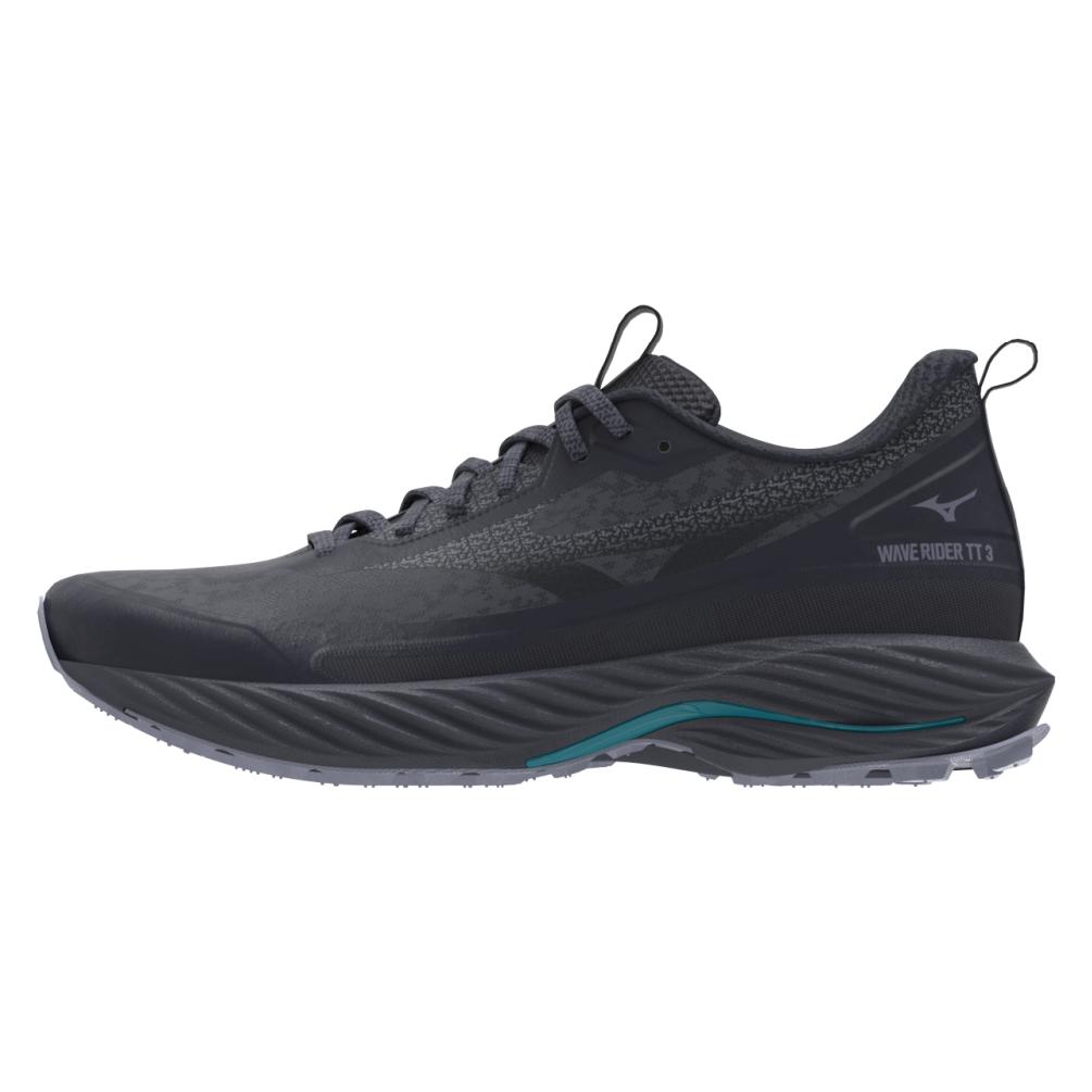 Mizuno, Mannen, Hardloopschoenen, Wave Rider Tt 3 (44.5), Zwart, Blauw, Grijs