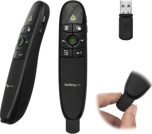 Produktbild StarTech Drahtlose Präsentationsfernbedienung mit grünem Laserpointer - 27m - USB Presentation C