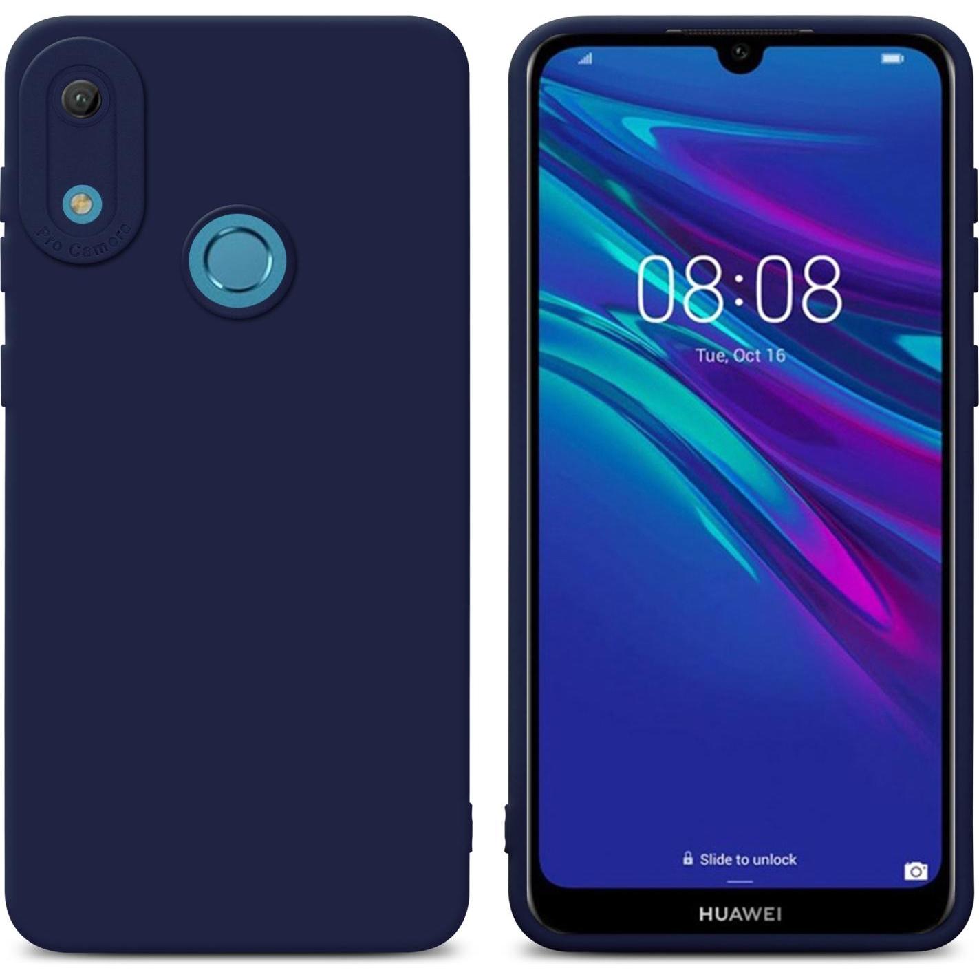 Cadorabo Hülle für Huawei Y6 2019 im TPU Fluid LM162 Style (Huawei Y6 (2019)), Smartphone Hülle, Blau