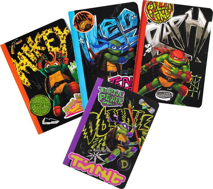 Actual product image Thumbs Up ThumbsUP! notebook set of 4 - TMNT (A6, Lined)