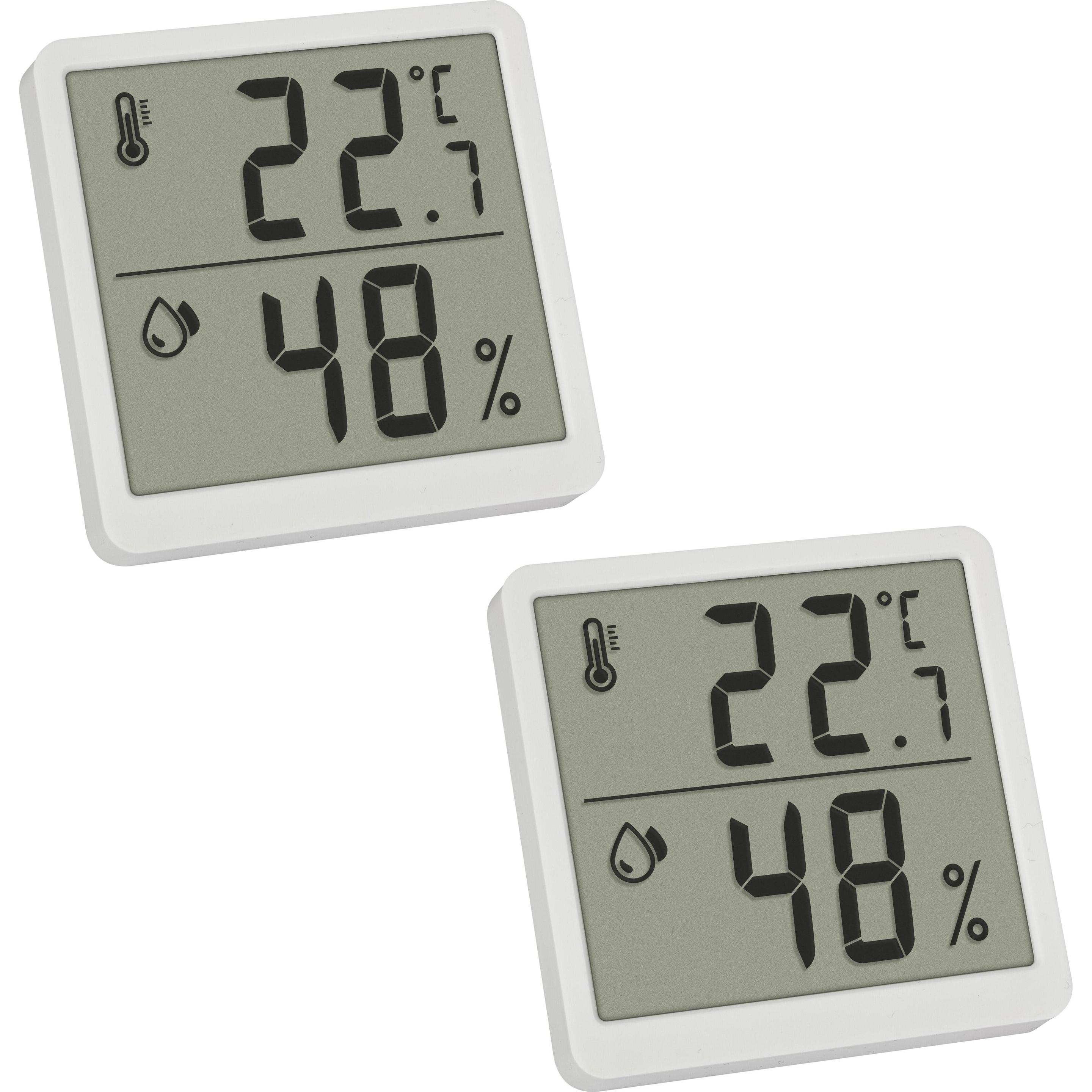 TFA Digitales Thermo-Hygrometer, Thermometer + Hygrometer, Weiss