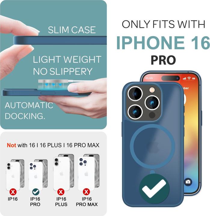 Produktbild Nalia Matte Hybrid Hülle mit MagSafe Funktion (Apple iPhone 16 Pro)