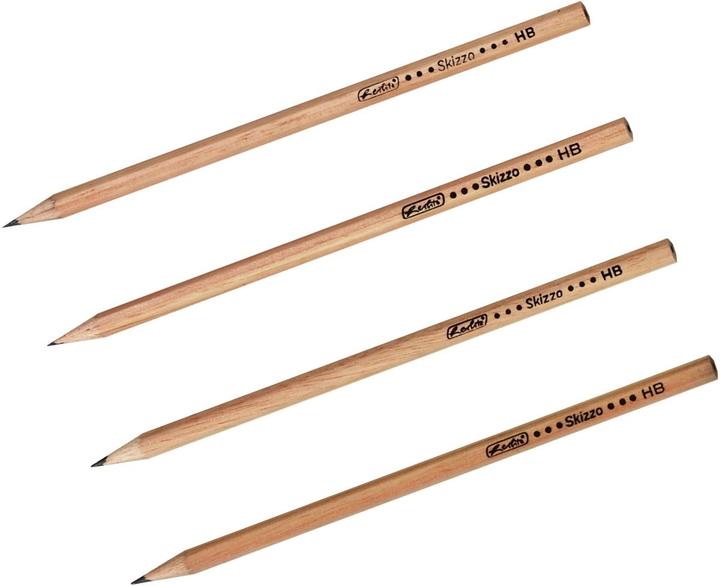 Image du produit Herlitz Crayon Skizzo naturel, hexagonal, dureté HB (HB, 4 x)