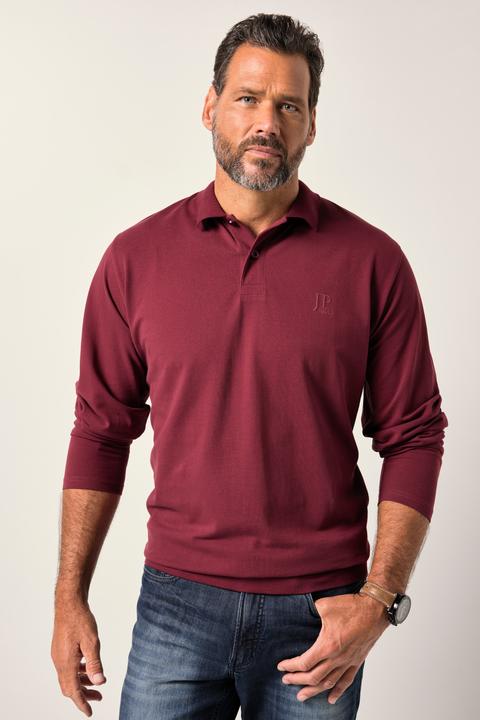 Produktbild JP1880 Poloshirt, Bauchfit, Basic, Langarm, Piqué, XXL bis 8 XL (7XL)