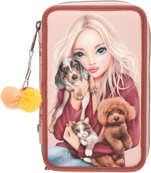 Top Model TOPModel - Triple Pencil Case FUR EVER FRIENDS - Powdery Pink and Copper