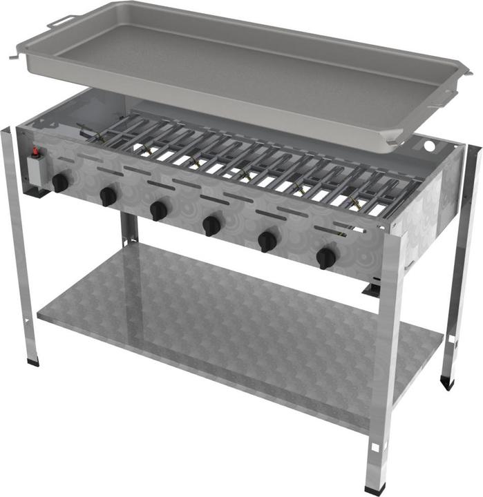 Produktbild ChattenGlut Gasbräter 6-flammig mit Edelstahlpfanne (22 kW)