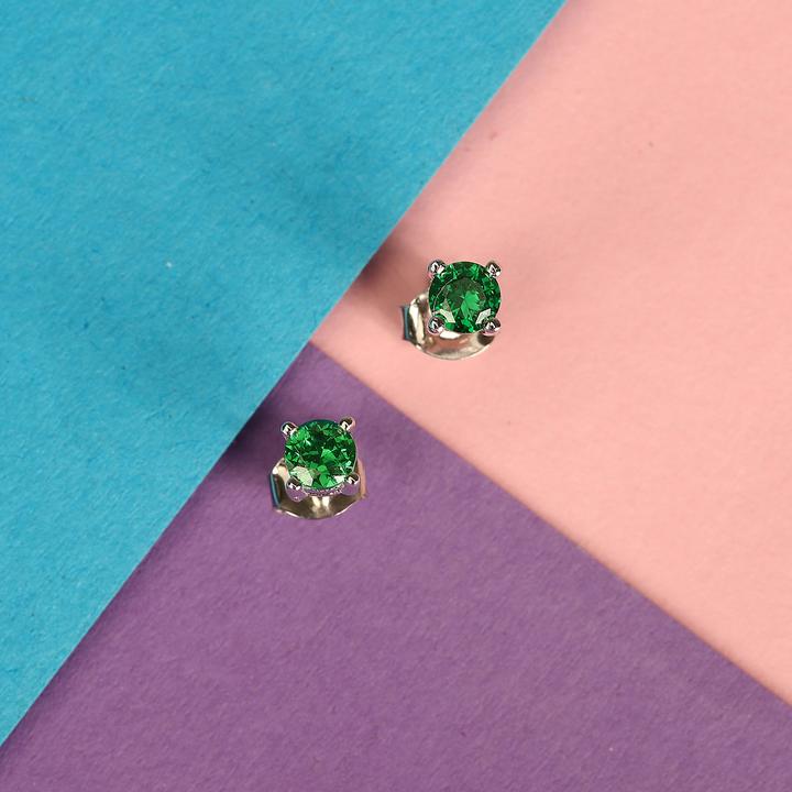 Image du produit La Petite Story Boucles d'oreilles en argent avec zircons verts Argent LPS01AWV17 (Argent 925)