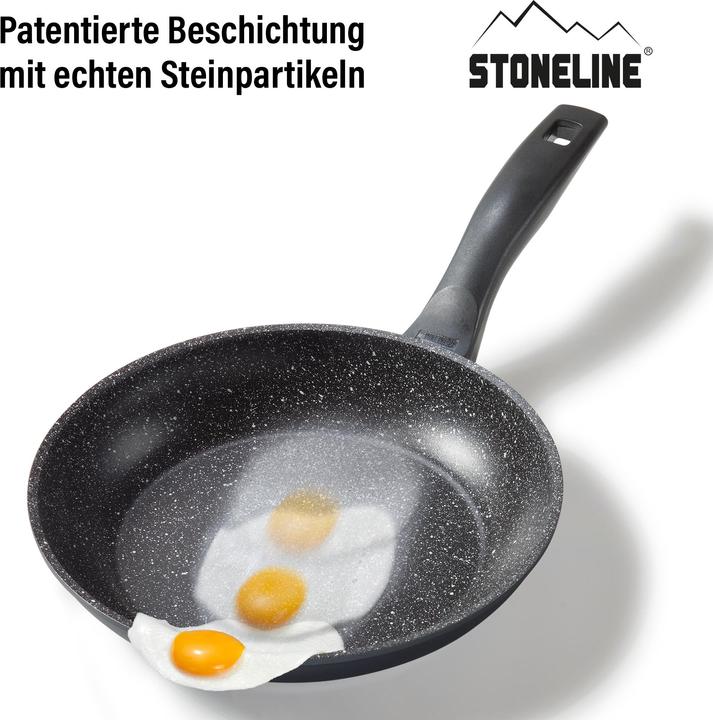 Produktbild Stoneline Made in Germany 3tlg. Pfannen Set, 20/24/28cm (28 cm, Pfannenset + Topfset, Aluminium)