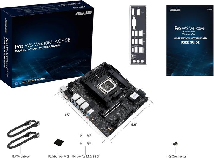 Actual product image ASUS Pro WS W680M (LGA 1700, Intel W680, mATX)