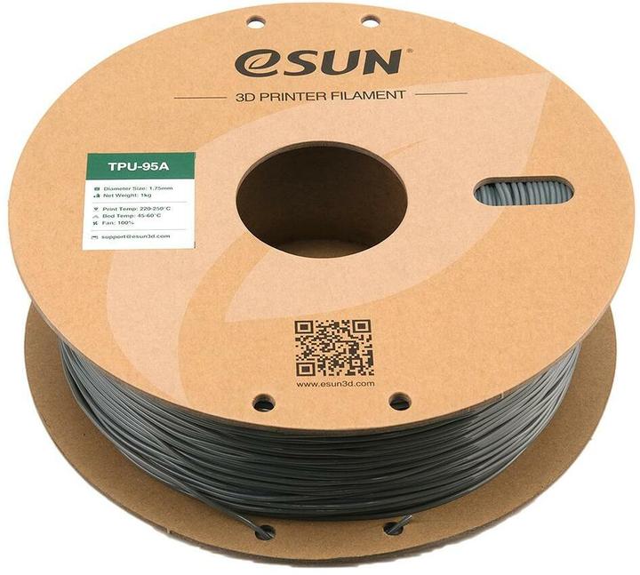 Produktbild eSUN eTPU-95A 1,75mm Grey 1kg 3D Filament (TPU, 1.75 mm, 1000 g, Grau)