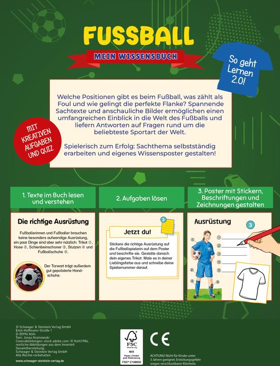 Produktbild Kozinowski:Fussball Mein Wissensbuch (Deutsch, Jonas Kozinowski, 2025)