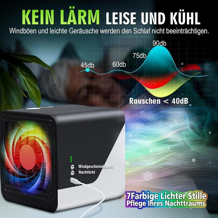 Actual product image Auiffer 3-in-1 Mini-Klimagerät mit Nachtlicht