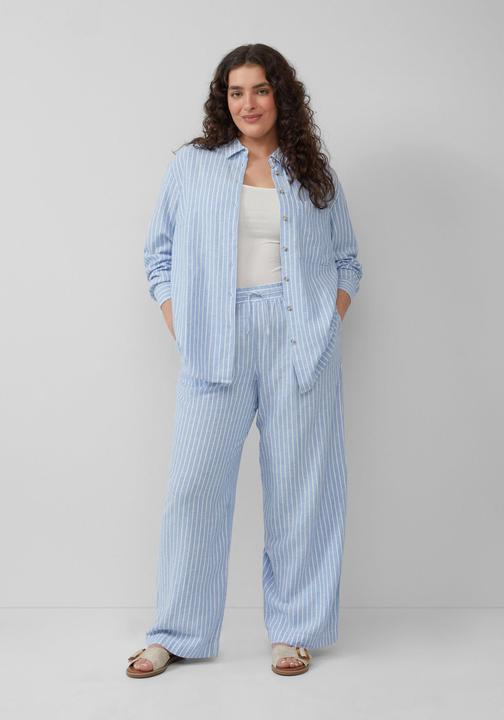 Immagine prodotto S.Oliver Bluse Gestreifte Bluse aus Leinenmix mit überschnittenen Schultern (46)