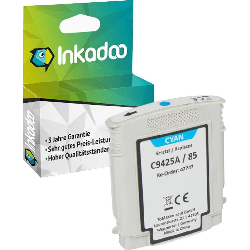 Inkadoo, Druckerpatrone, Druckerpatronen kompatibel zu HP C9425A / 85 Tintenpatrone, cyan Cyan (C)