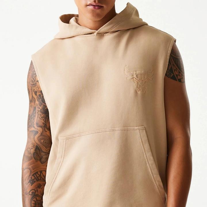 Produktbild New Era Sleeveless Hoody - WASHED Chicago Bulls beige - XL (XL)