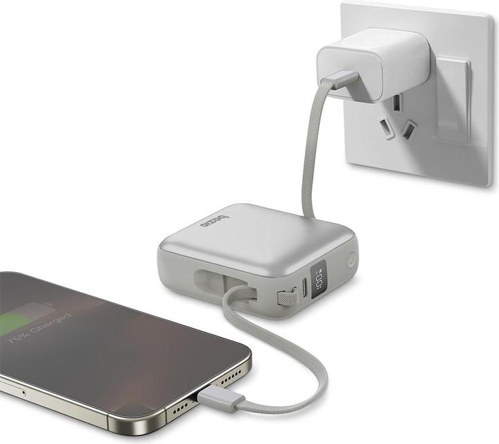 Produktbild Energea PowerBank 3in1 Bazic Fusion Mini 10000mAh cable USB-C/Lightning grey (10000 mAh, 22 W, 22 Wh)