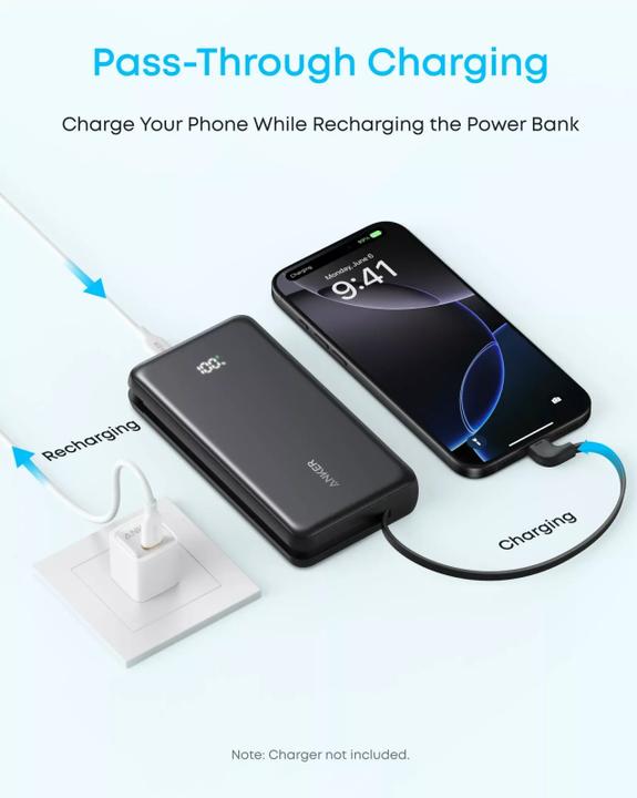 Actual product image Anker Power Bank (20K, 22.5W, Built-In U (20000 mAh, 22.50 W, 74 Wh)
