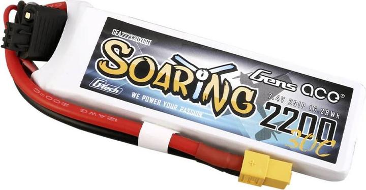 Immagine prodotto Gens Ace Accumulatore G-Tech Soaring 2200mAh 7.4V 30C 2S1P XT60 (7.40 V, 2200 mAh)