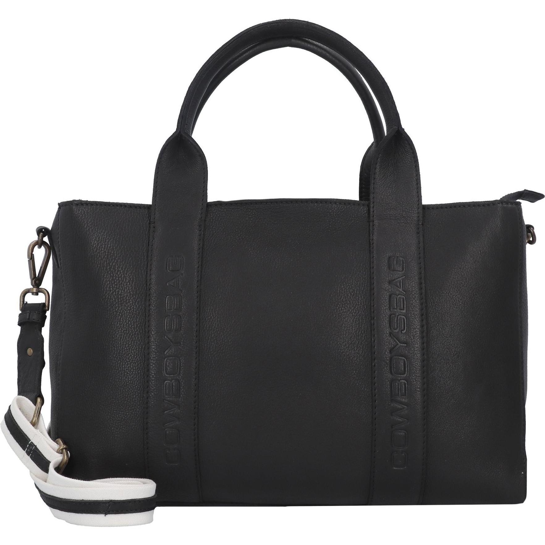 Cowboysbag, Handtasche, Michigan Schultertasche Leder 37 cm, Schwarz