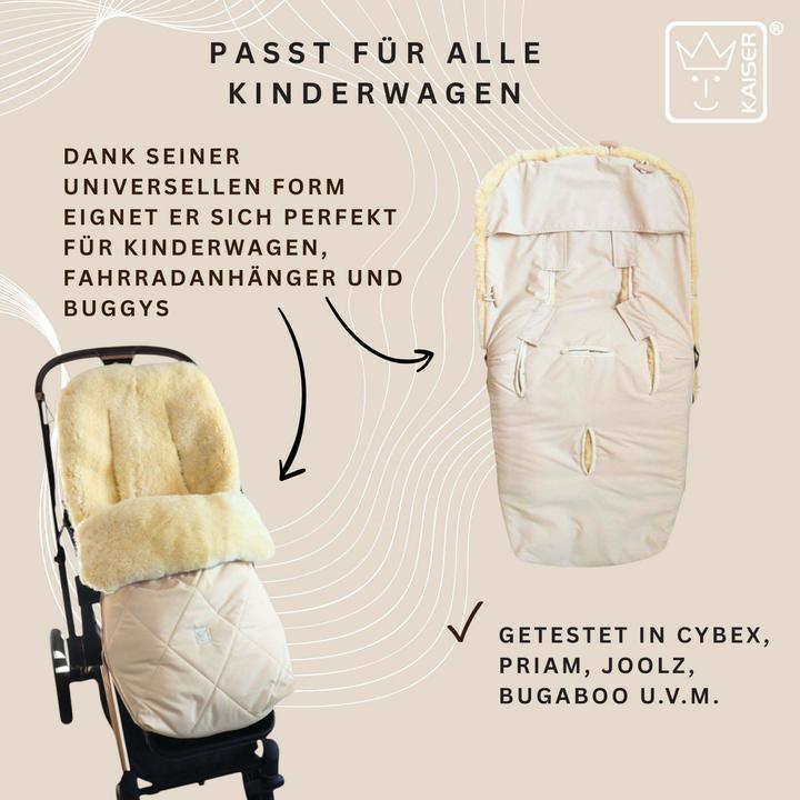 Actual product image Kaiser Baby Kaiser Lammfell Fusssack Coosy, cream
