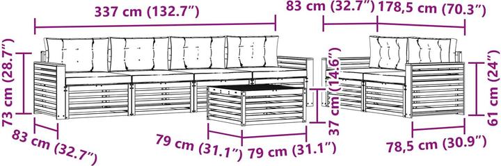Produktbild vidaXL Outdoor-Sofa